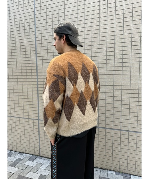 many men many mind（メニーメンメニーマインド）の「many men many mind /ナイロンシャギーｘアクリル　ルーズシルエット総柄クルー（ニット/セーター・メンズ・ブルー/ベージュ系その他/ベージュ/ネイビー系/グリーン/イエロー系その他・MEDIUM/LARGE）」の18枚目の写真