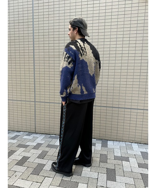 many men many mind（メニーメンメニーマインド）の「many men many mind /ナイロンシャギーｘアクリル　ルーズシルエット総柄クルー（ニット/セーター・メンズ・ブルー/ベージュ系その他/ベージュ/ネイビー系/グリーン/イエロー系その他・MEDIUM/LARGE）」の22枚目の写真
