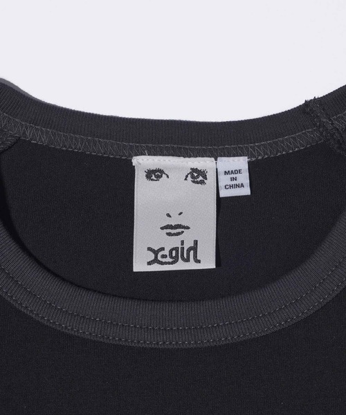 X-girl（エックスガール）の「SPRAY PRINT AND EMBROIDERY S/S