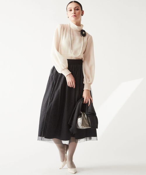 Tiara（ティアラ）の「ハイネックブラウス（シャツ/ブラウス・レディース・アイボリー/ブラック/ピンク・FREE）」の6枚目の写真