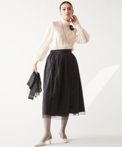 Tiara（ティアラ）の「ハイネックブラウス（シャツ/ブラウス・レディース・アイボリー/ブラック/ピンク・FREE）」の7枚目の写真