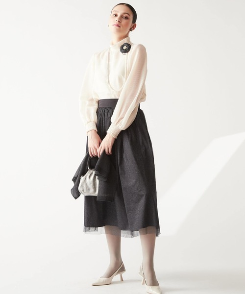 Tiara（ティアラ）の「ハイネックブラウス（シャツ/ブラウス・レディース・アイボリー/ブラック/ピンク・FREE）」の8枚目の写真