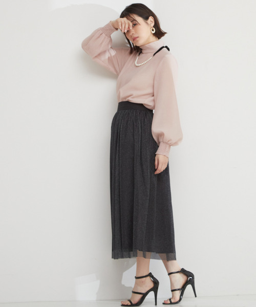 Tiara（ティアラ）の「ハイネックブラウス（シャツ/ブラウス・レディース・アイボリー/ブラック/ピンク・FREE）」の11枚目の写真