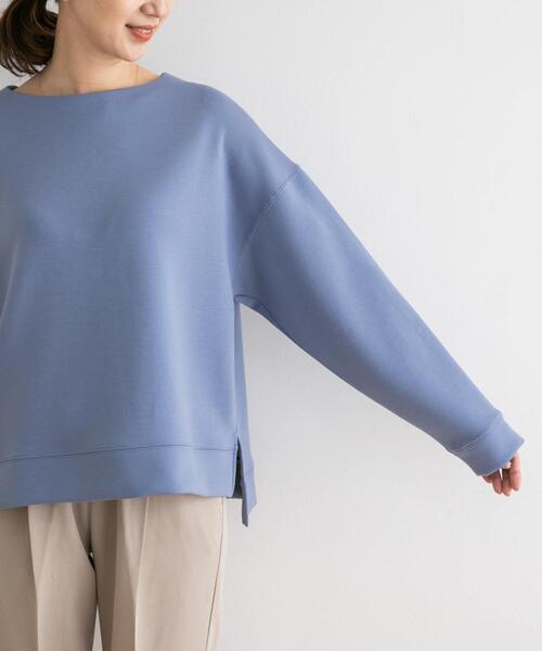 URBAN RESEARCH DOORS(アーバンリサーチドアーズ)の「ライトダンボールニットプルオーバー(Tシャツ/カットソー・レディース・ブルー/ネイビー/オフホワイト・MEDIUM)」の21枚目の写真