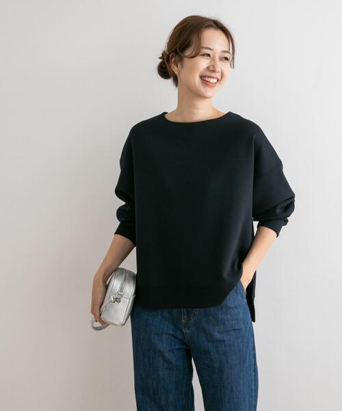 URBAN RESEARCH DOORS(アーバンリサーチドアーズ)の「ライトダンボールニットプルオーバー(Tシャツ/カットソー・レディース・ブルー/ネイビー/オフホワイト・MEDIUM)」の11枚目の写真