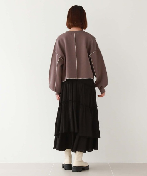 archives（アルシーヴ）の「ティアードボリュームイレヘムスカート（スカート・レディース・オレンジ/グリーン/オフホワイト/ブラック・MEDIUM）」の7枚目の写真