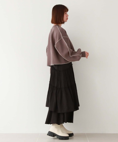 archives（アルシーヴ）の「ティアードボリュームイレヘムスカート（スカート・レディース・オレンジ/グリーン/オフホワイト/ブラック・MEDIUM）」の5枚目の写真