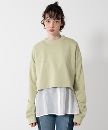 ELOOPS（イーループス）の「【ELOOPS】カジュアルクロップドトップススウェット（スウェット）」