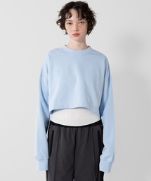 ELOOPS（イーループス）の「【ELOOPS】カジュアルクロップドトップススウェット（スウェット）」