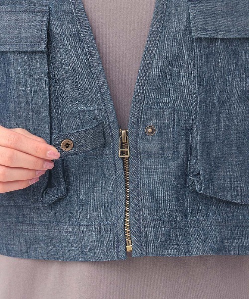 チチカカ（チチカカ）の「シンプルショートベスト（ベスト・レディース・ブラック/インディゴブルー・FREE）」の14枚目の写真