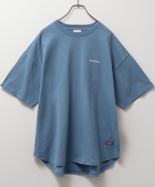 Dickies(ディッキーズ)の「Dickies ディッキーズ バック刺繍裾ラウンドチュニック半袖Tシャツ(Tシャツ/カットソー・レディース・オートミール/ホワイト/チャコールグレー/サックスブルー・フリー)」の8枚目の写真
