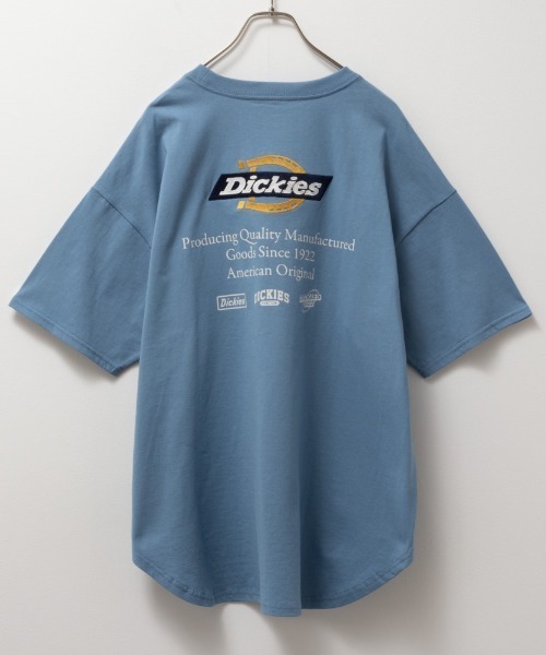 Dickies(ディッキーズ)の「Dickies ディッキーズ バック刺繍裾ラウンドチュニック半袖Tシャツ(Tシャツ/カットソー・レディース・オートミール/ホワイト/チャコールグレー/サックスブルー・フリー)」の9枚目の写真