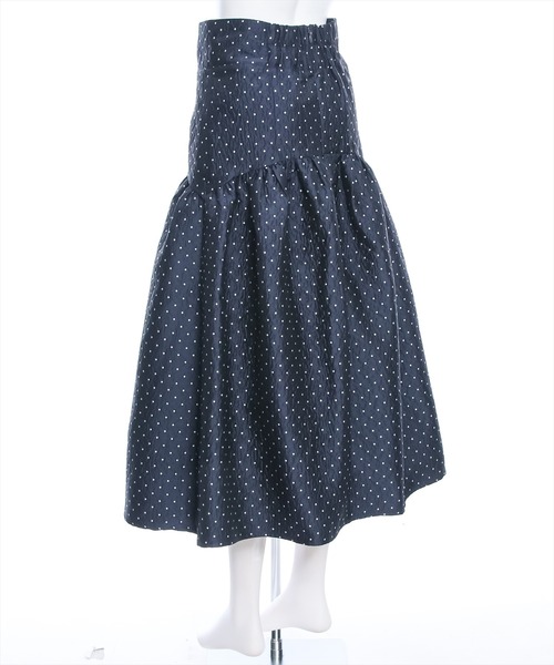 clear（クリア）の「サス付き2wayドット柄ジャカードマーメイドスカート（スカート・レディース・ネイビー/ブラック・F）」の5枚目の写真
