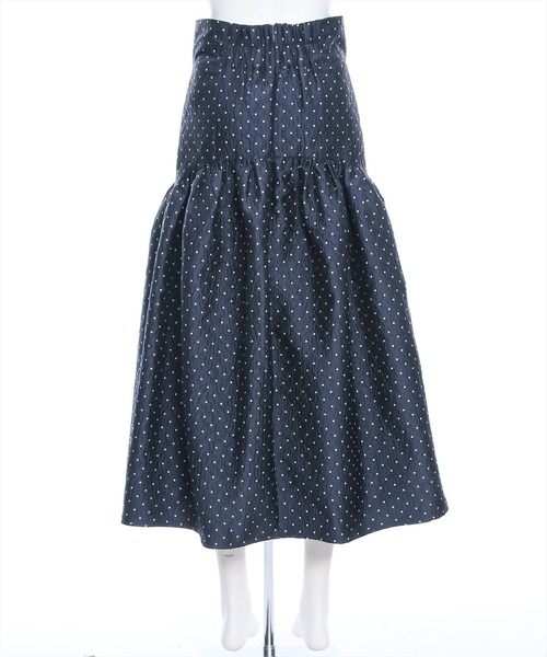 clear（クリア）の「サス付き2wayドット柄ジャカードマーメイドスカート（スカート・レディース・ネイビー/ブラック・F）」の6枚目の写真