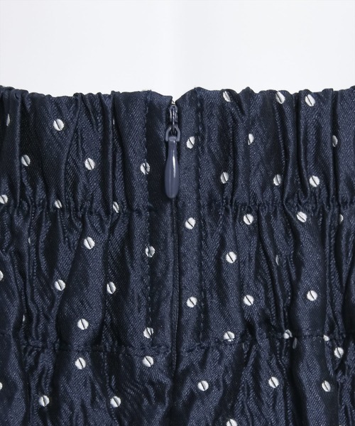 clear（クリア）の「サス付き2wayドット柄ジャカードマーメイドスカート（スカート・レディース・ネイビー/ブラック・F）」の8枚目の写真