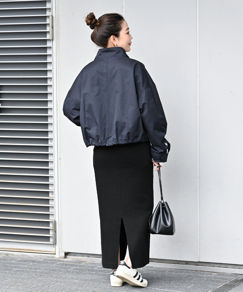 B.C STOCK（ベーセーストック）の「リブストレートスカート（スカート・レディース・ブラック/チャコールグレー・FREE）」の16枚目の写真