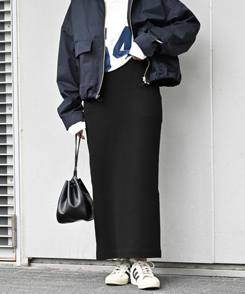 B.C STOCK（ベーセーストック）の「リブストレートスカート（スカート・レディース・ブラック/チャコールグレー・FREE）」の17枚目の写真