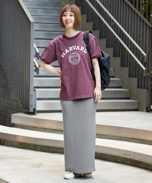 B.C STOCK（ベーセーストック）の「リブストレートスカート（スカート・レディース・ブラック/チャコールグレー・FREE）」の22枚目の写真