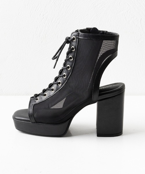 ファー付きレースアップサンダル 厚底フェイクファーサンダル | シーエス ティーアンドピー(cs T&P