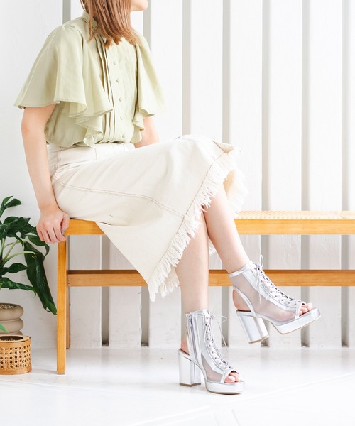 レースアップブーツサンダル（サンダル）｜attagirl（アタガール