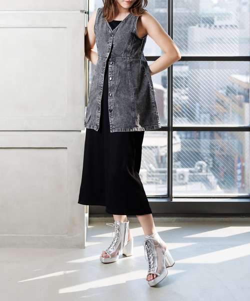 ファー付きレースアップサンダル 厚底フェイクファーサンダル | シーエス ティーアンドピー(cs T&P