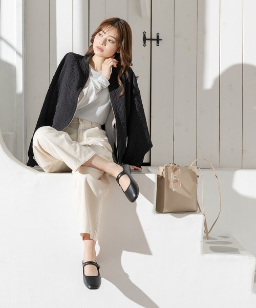 Honeys（ハニーズ）の「シアーラメ透けトップス（Tシャツ/カットソー・レディース・ブラック/ベージュ/ホワイト/ライトグレー・S/M/L）」の12枚目の写真