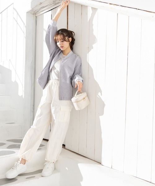 Honeys（ハニーズ）の「シアーラメ透けトップス（Tシャツ/カットソー・レディース・ブラック/ベージュ/ホワイト/ライトグレー・S/M/L）」の15枚目の写真