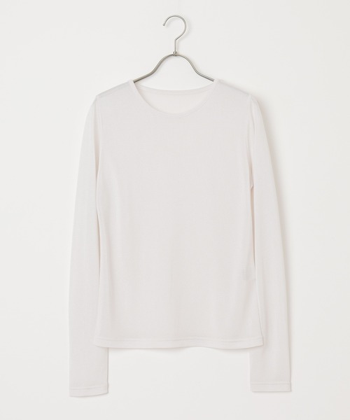 Honeys（ハニーズ）の「シアーラメ透けトップス（Tシャツ/カットソー・レディース・ブラック/ベージュ/ホワイト/ライトグレー・S/M/L）」の22枚目の写真