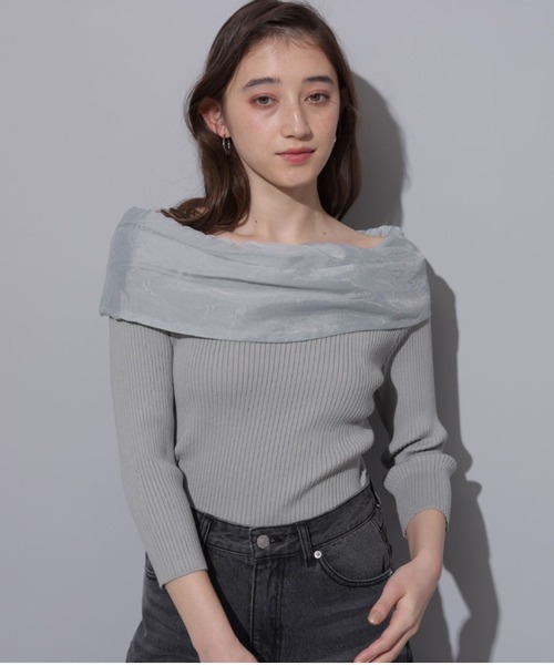 Rirandture（リランドチュール）の「2WAYオフショルボウタイニット