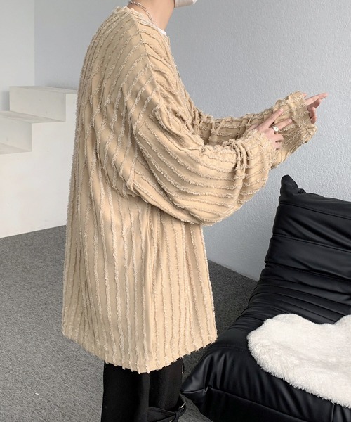 【セール】【FVLMEN】fringe stripe longsleeve tee/フリンジ ストライプ ロングスリーブ T（Tシャツ/カットソー）｜FVLMEN（フルメン）