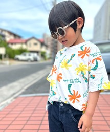 MAKE YOUR DAY | オアシスヤシ総柄半袖Tシャツ■80～140cm(Tシャツ/カットソー)