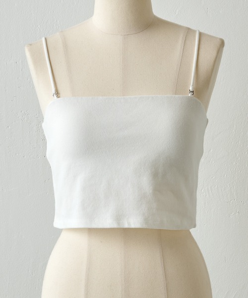 COLLAGE GALLARDAGALANTE（コラージュガリャルダガランテ）の「バンドゥ（キャミソール・レディース・ホワイト/ブラック・FREE）」の9枚目の写真