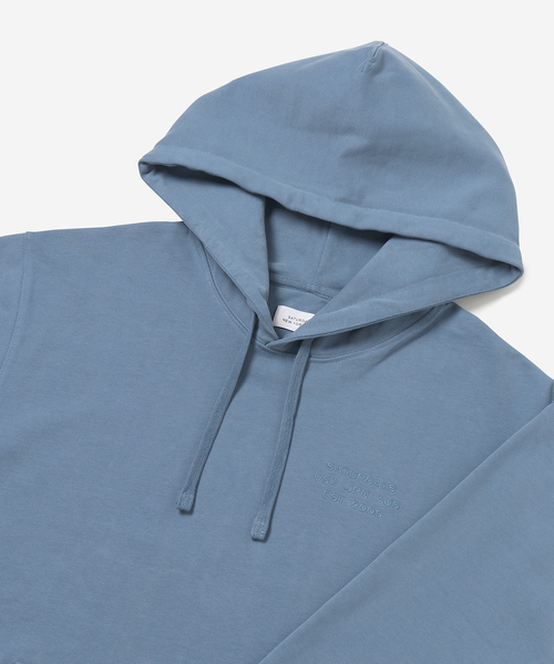 Saturdays NYC(サタデーズ ニューヨークシティ )の「Ditch International Hoodie(パーカー・メンズ・サックスブルー・L/M/S)」の3枚目の写真