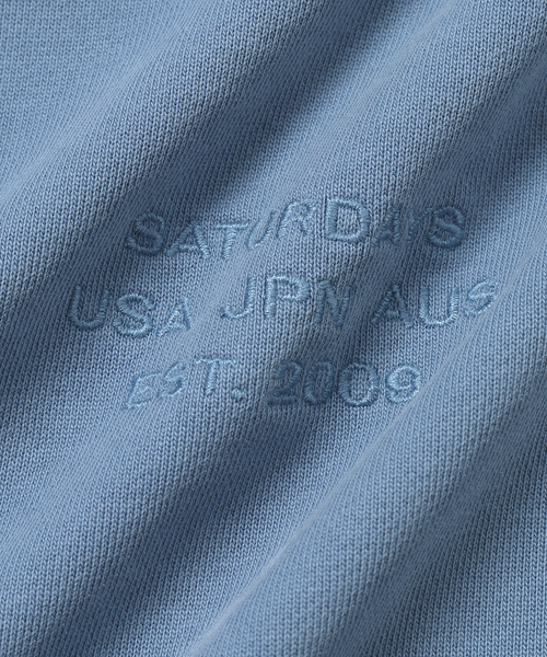 Saturdays NYC(サタデーズ ニューヨークシティ )の「Ditch International Hoodie(パーカー・メンズ・サックスブルー・L/M/S)」の5枚目の写真