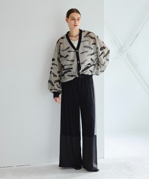 seyto（セイト）の「Jaguard nuance pattern shear cardigan