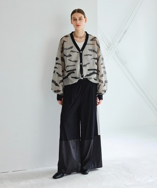 seyto（セイト）の「Jaguard nuance pattern shear cardigan / ジャガードニュアンス柄シアーカーディガン（カーディガン/ボレロ・メンズ・ブラック/ブルー・1/3/2）」の15枚目の写真