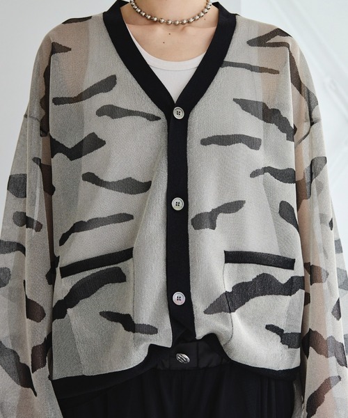 seyto（セイト）の「Jaguard nuance pattern shear cardigan / ジャガードニュアンス柄シアーカーディガン（カーディガン/ボレロ・メンズ・ブラック/ブルー・1/3/2）」の17枚目の写真