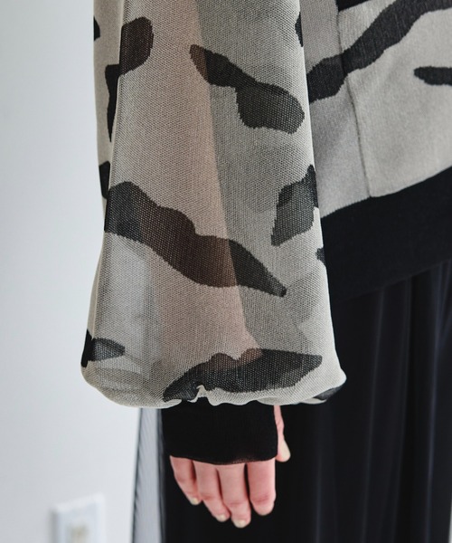 seyto（セイト）の「Jaguard nuance pattern shear cardigan / ジャガードニュアンス柄シアーカーディガン（カーディガン/ボレロ・メンズ・ブラック/ブルー・1/3/2）」の18枚目の写真