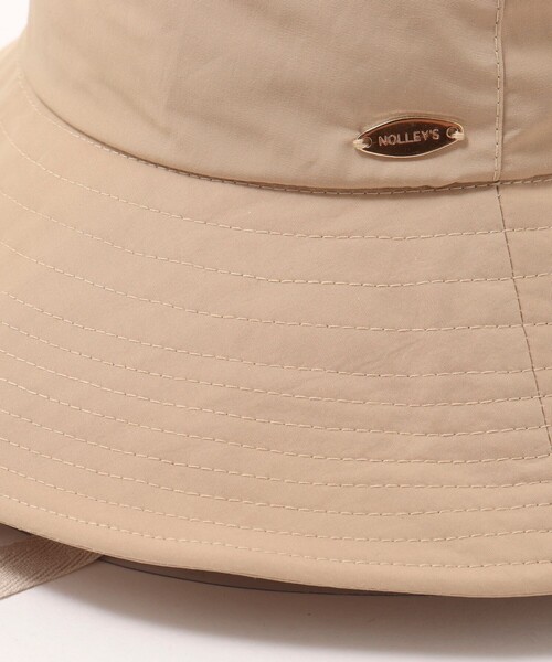 NOLLEY’S（ノーリーズ）の「つば広ダウンハット コード＆リボン付き（ハット・レディース・ブラック/ベージュ・FREE）」の5枚目の写真