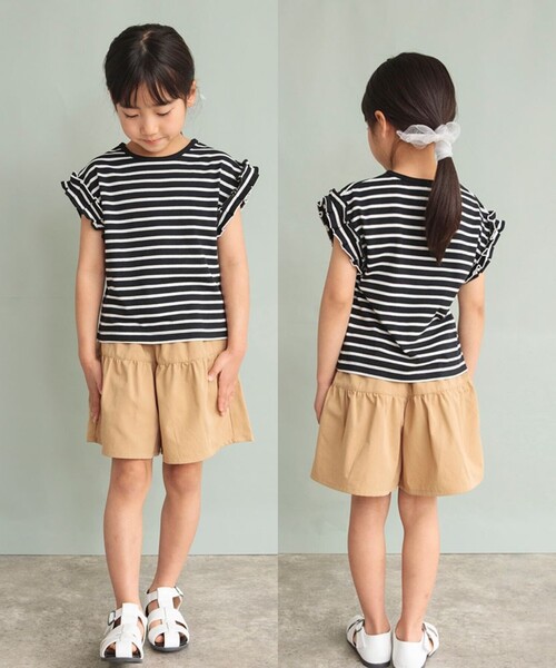 DRC branshes(ディーアールシーブランシェス)の「【WEB限定/DRC】フレアキュロット(その他パンツ・キッズ・ブルー/サックスブルー/ブラック/ベージュ/カーキオリーブ・130/140/100/110/90/150/120)」の7枚目の写真