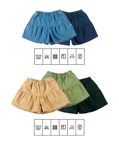 DRC branshes(ディーアールシーブランシェス)の「【WEB限定/DRC】フレアキュロット(その他パンツ・キッズ・ブルー/サックスブルー/ブラック/ベージュ/カーキオリーブ・130/140/100/110/90/150/120)」の14枚目の写真