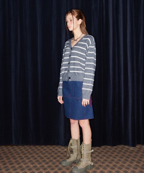 【セール】NM STRIPE CARDIGAN（カーディガン/ボレロ）｜LUVISTRUE（ラヴイズトゥルー）