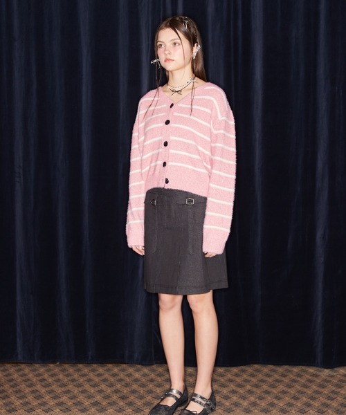 【セール】NM STRIPE CARDIGAN（カーディガン/ボレロ）｜LUVISTRUE（ラヴイズトゥルー）