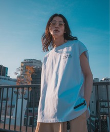 【ADAMPATEK/アダムパテック】logo embroidery sleeveless/ロゴ刺繍プリントノースリーブTシャツ
