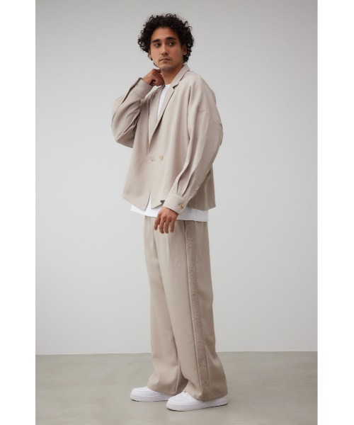 AZUL by moussy(アズールバイマウジー)の「2タックライン刺繍ワイドパンツ(その他パンツ・メンズ・グレー/ベージュ・FREE)」の14枚目の写真