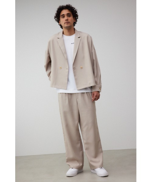 AZUL by moussy(アズールバイマウジー)の「2タックライン刺繍ワイドパンツ(その他パンツ・メンズ・グレー/ベージュ・FREE)」の15枚目の写真