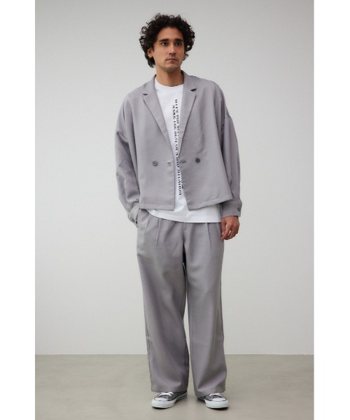 AZUL by moussy(アズールバイマウジー)の「2タックライン刺繍ワイドパンツ(その他パンツ・メンズ・グレー/ベージュ・FREE)」の5枚目の写真