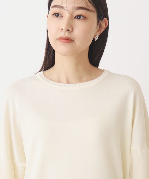 THE SHOP TK （ザ ショップ ティーケー ）の「◆【やわらかタッチ】チュール袖ニット/洗濯機OK（ニット/セーター・レディース・ライトグレー/ブラック/オフホワイト・12/13）」の7枚目の写真