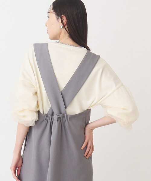 THE SHOP TK （ザ ショップ ティーケー ）の「◆【やわらかタッチ】チュール袖ニット/洗濯機OK（ニット/セーター・レディース・ライトグレー/ブラック/オフホワイト・12/13）」の18枚目の写真