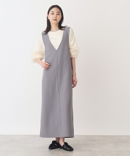 THE SHOP TK （ザ ショップ ティーケー ）の「◆【やわらかタッチ】チュール袖ニット/洗濯機OK（ニット/セーター・レディース・ライトグレー/ブラック/オフホワイト・12/13）」の19枚目の写真